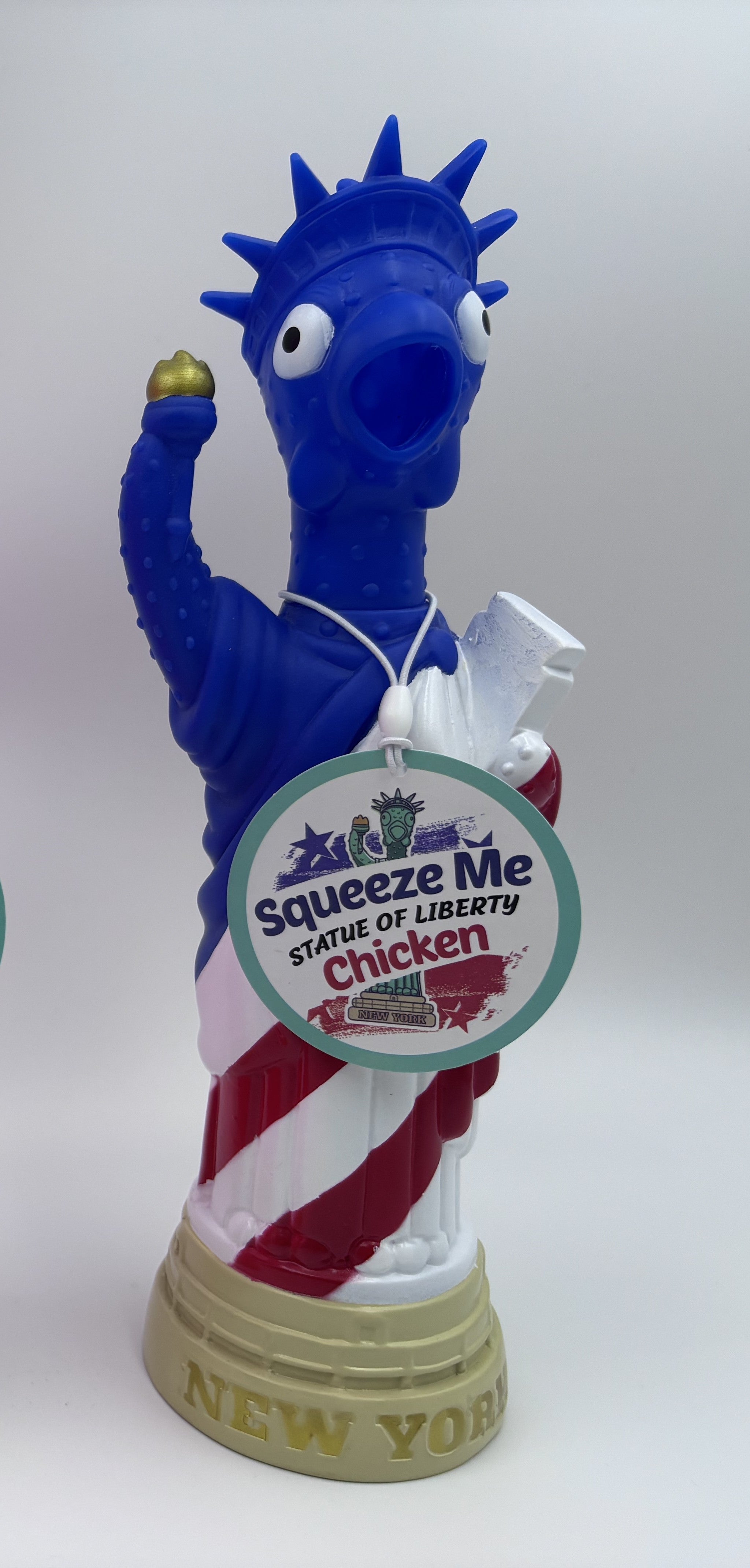 Squeeze Me Mini Statue of Liberty Chicken (Blue, 2.5-Inch)