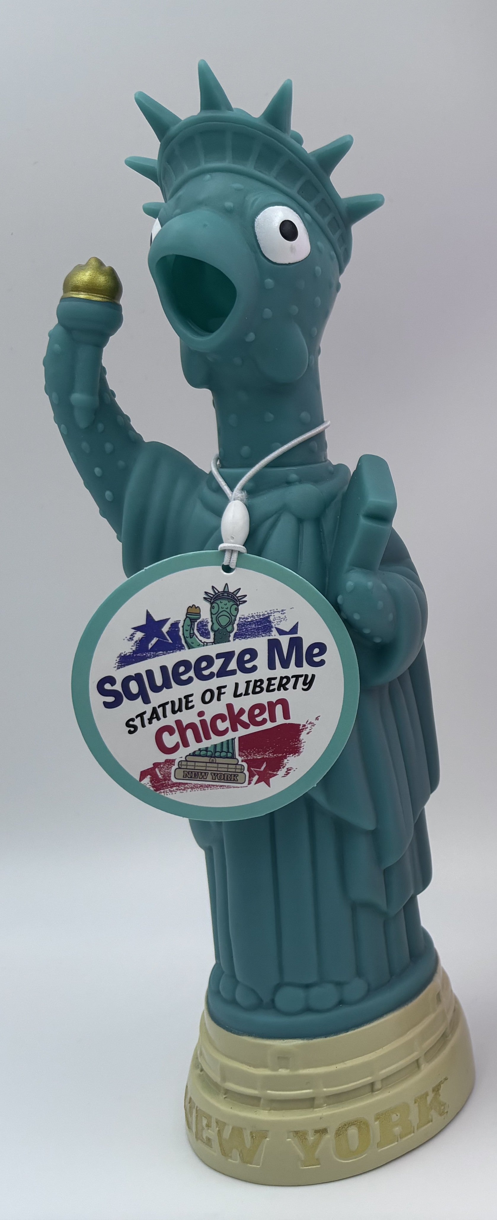 Squeeze Me Mini Statue of Liberty Chicken (Green, 2.5-Inch)